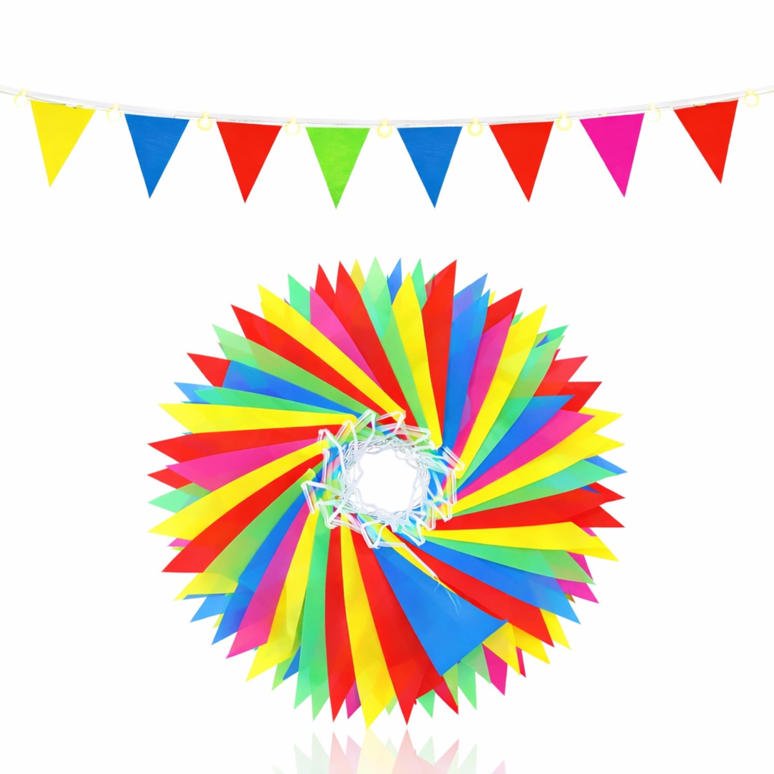 festifun-wimpelkette-stoff-girlande-100-m-bunt-3er-pack-partydeko image 6