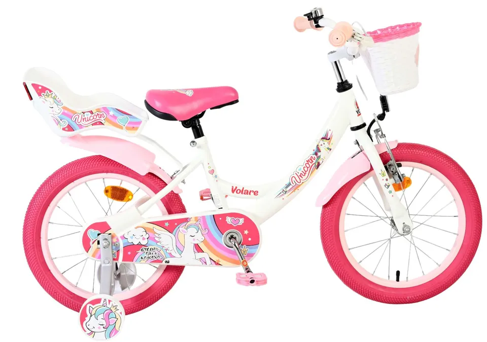 volare-unicorn-16-zoll-kinderfahrrad-wei-m-dchen-einhorn image 1
