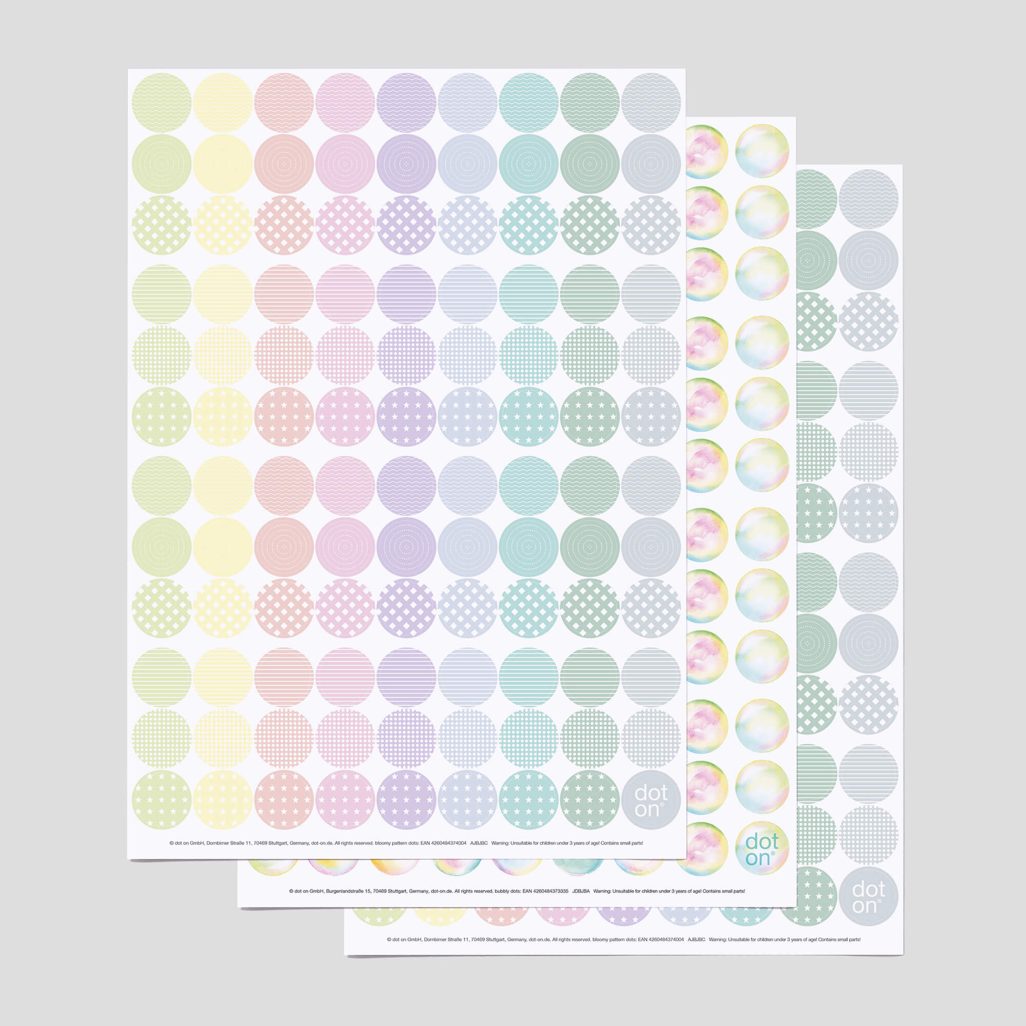 dot-on-bloom-bubble-dots-klebepunkte-20-mm-3er-set-pastell image 1