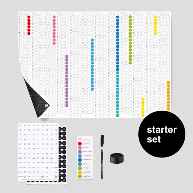dot-on-starter-set-planen-2027-jahresplaner-klebepunkte image 1