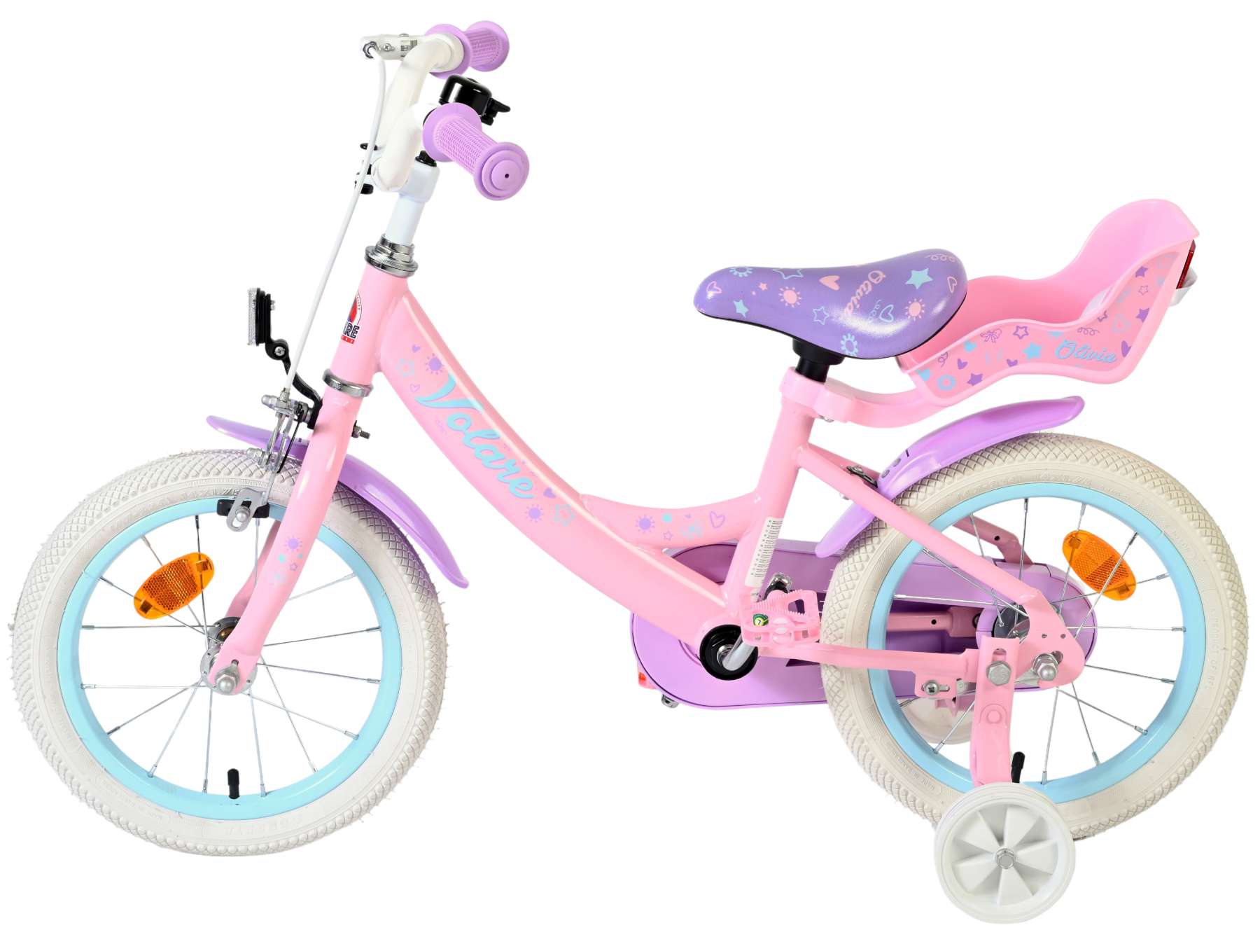 volare-olivia-14-zoll-kinderfahrrad-m-dchen-rosa-puppensitz image 7