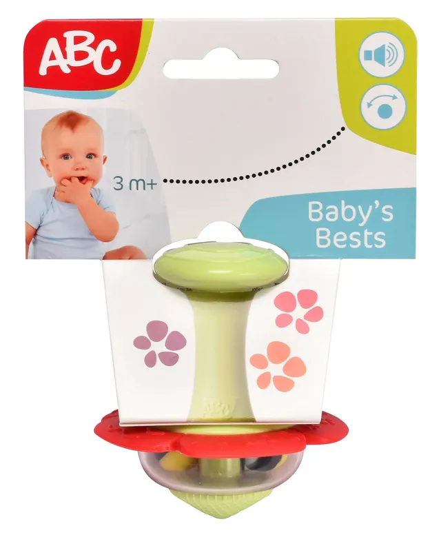 simba-abc-blumenrassel-10cm-zahnen-ab-3-monate image 1