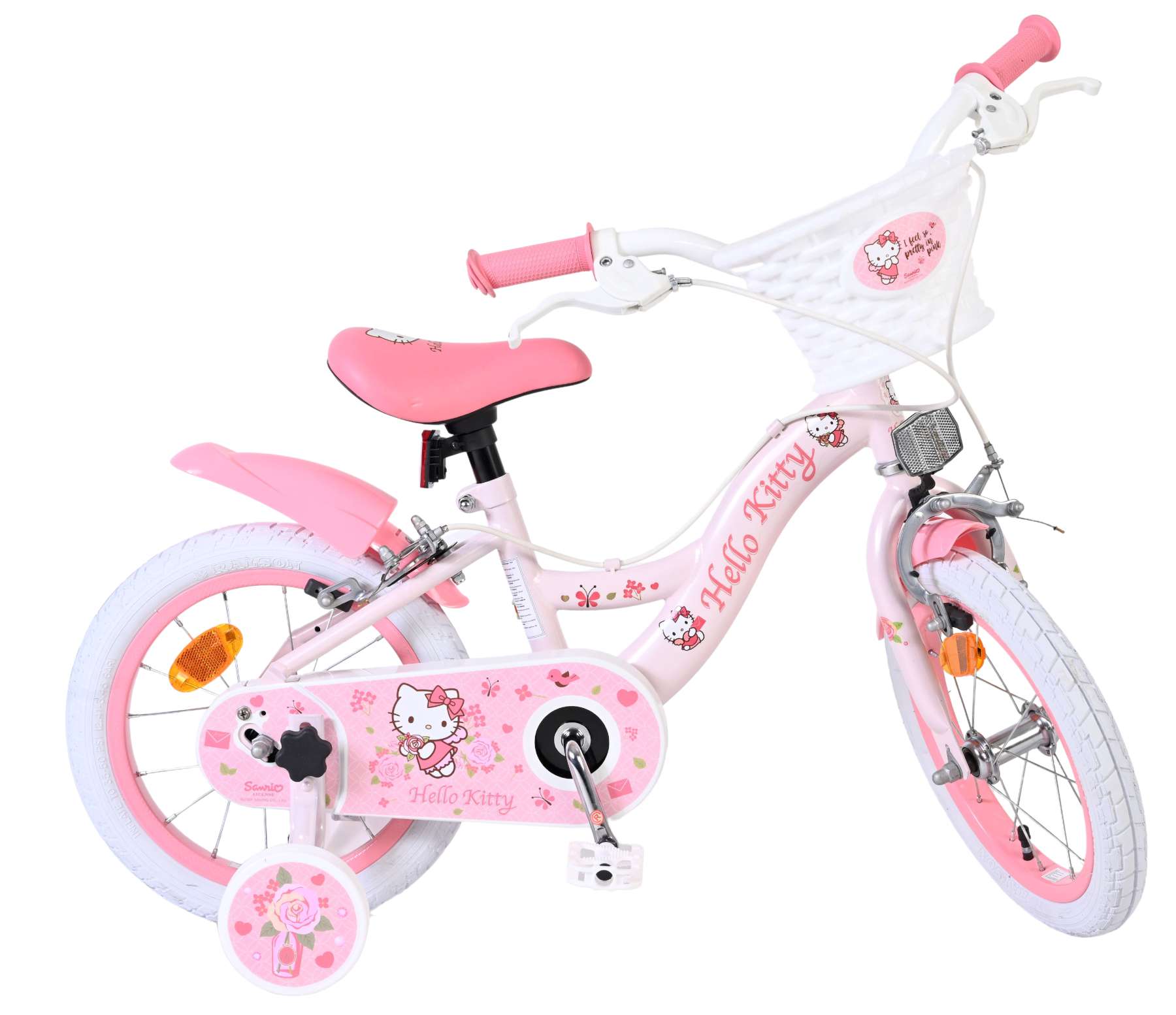 volare-hello-kitty-14-zoll-kinderfahrrad-rosa-zwei-handbremsen image 2
