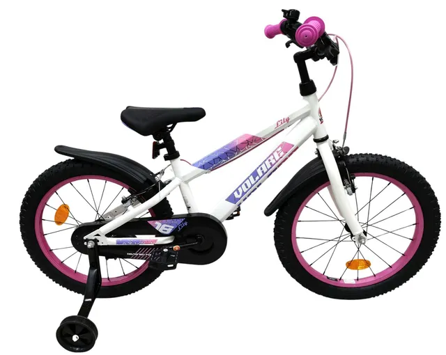 volare-lily-18-zoll-kinderfahrrad-wei-rosa-zwei-handbremsen image 1