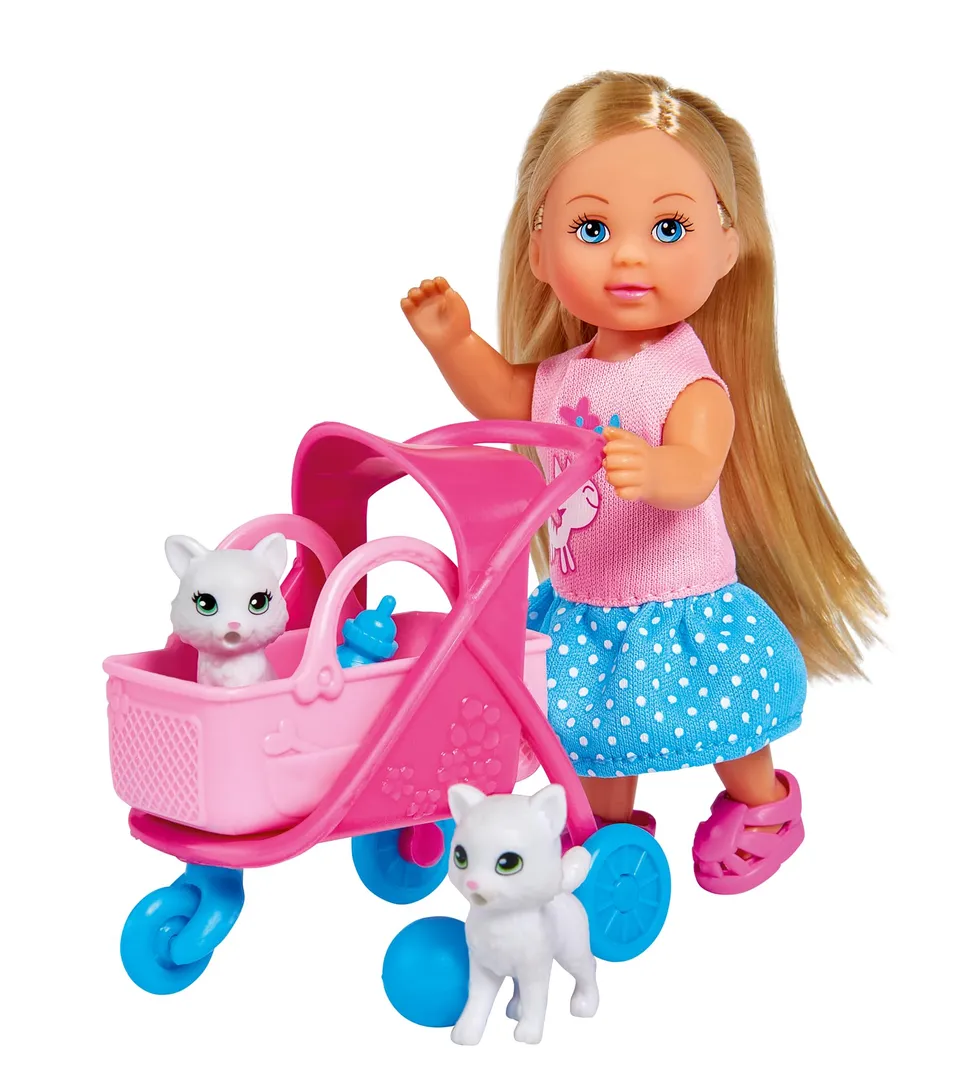 simba-evi-love-cat-buggy-puppe-mit-katzen-12cm image 1