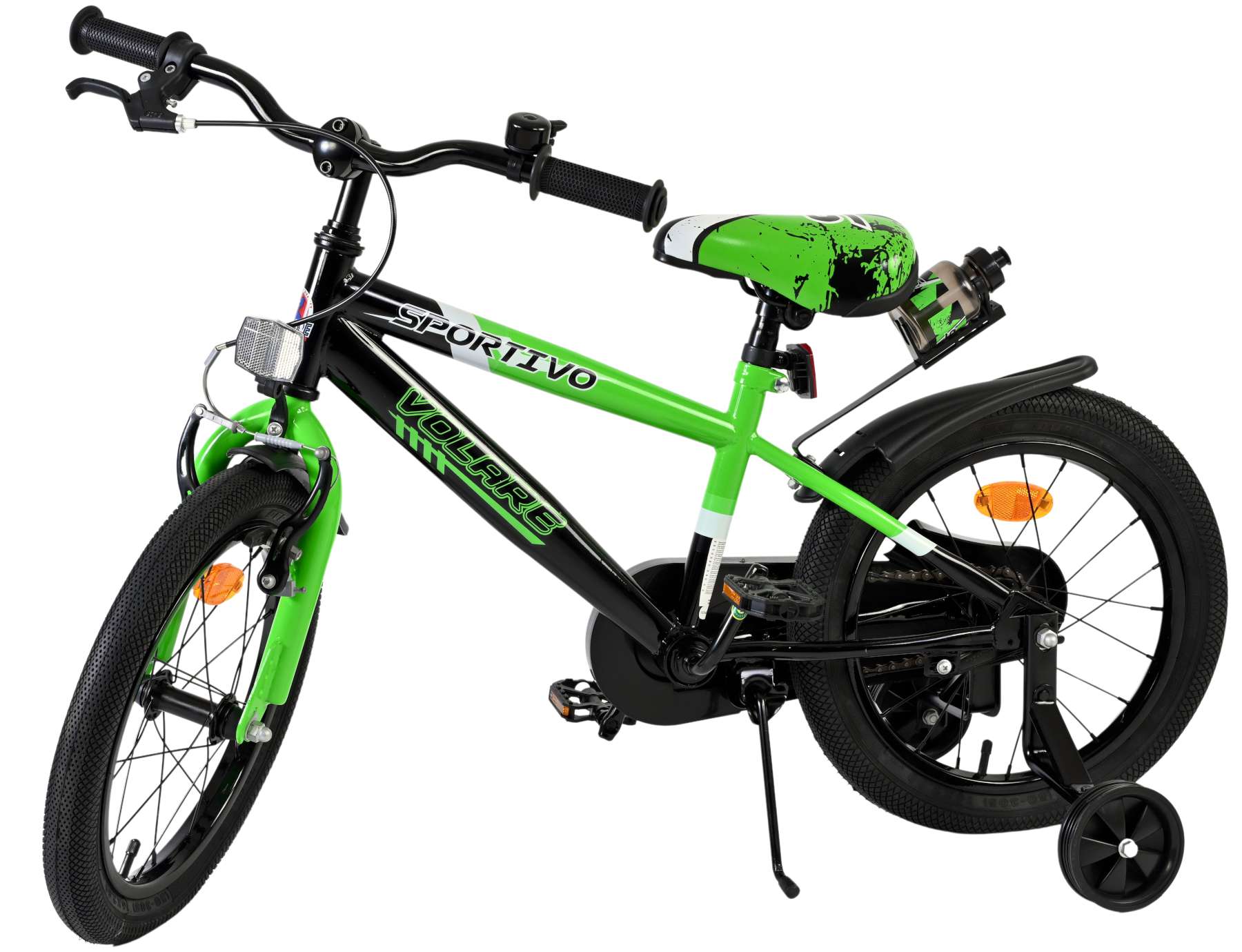 volare-sportivo-16-zoll-kinderfahrrad-gr-n-trinkflasche image 8