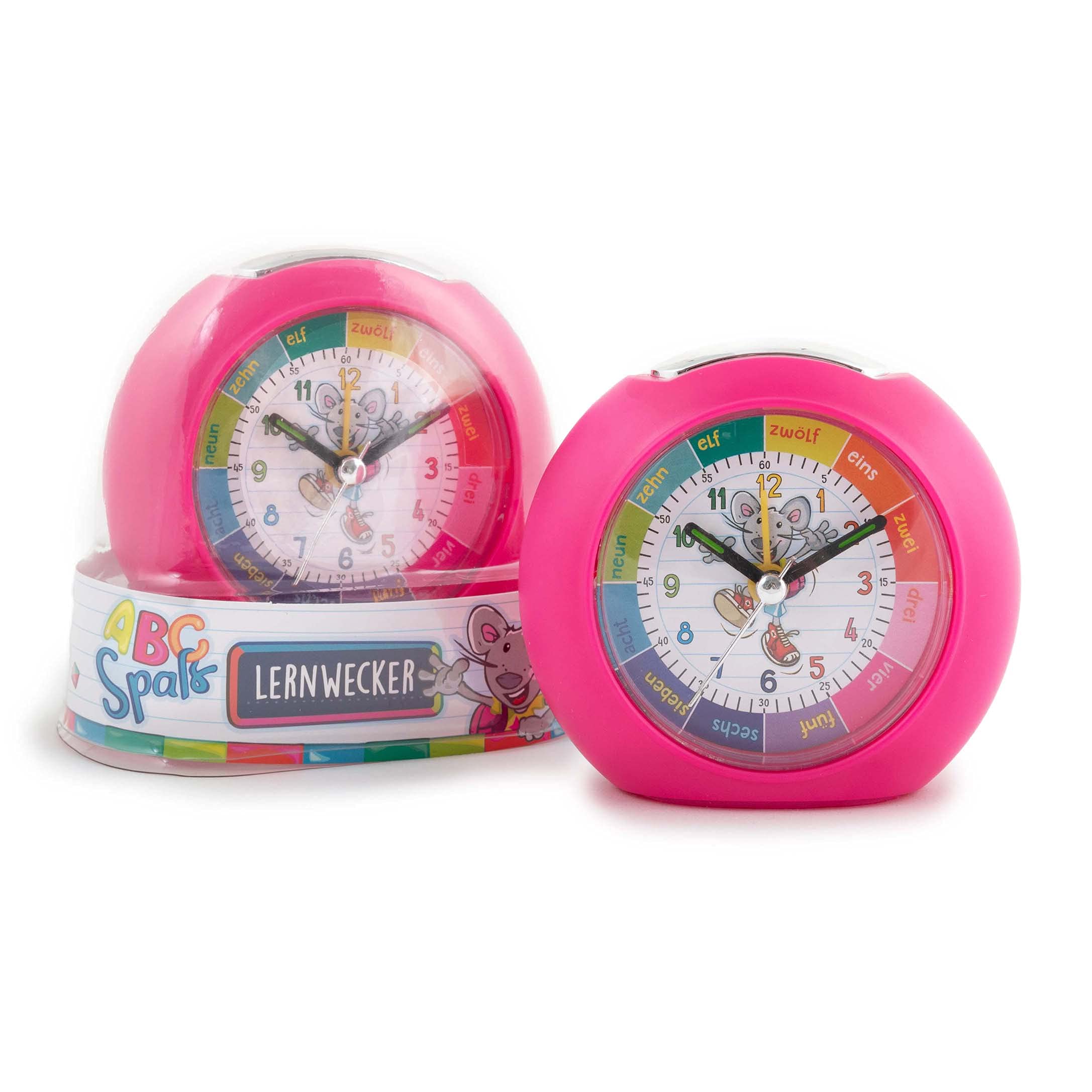 trendhaus-abc-champions-406408-kinderwecker-analog-pink-mit-licht image 1