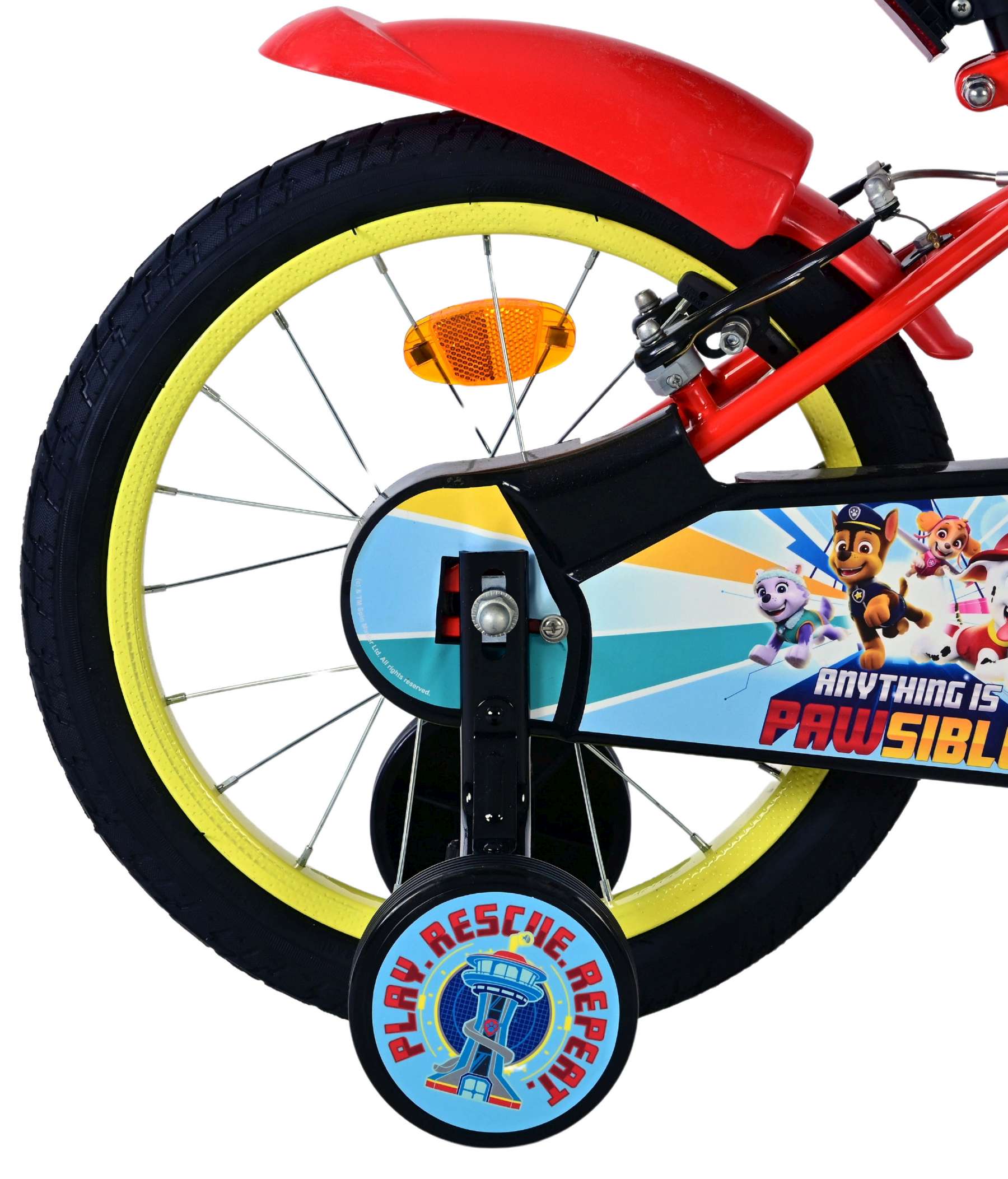 paw-patrol-kinderfahrrad-16-zoll-rot-jungen-handbremsen image 2
