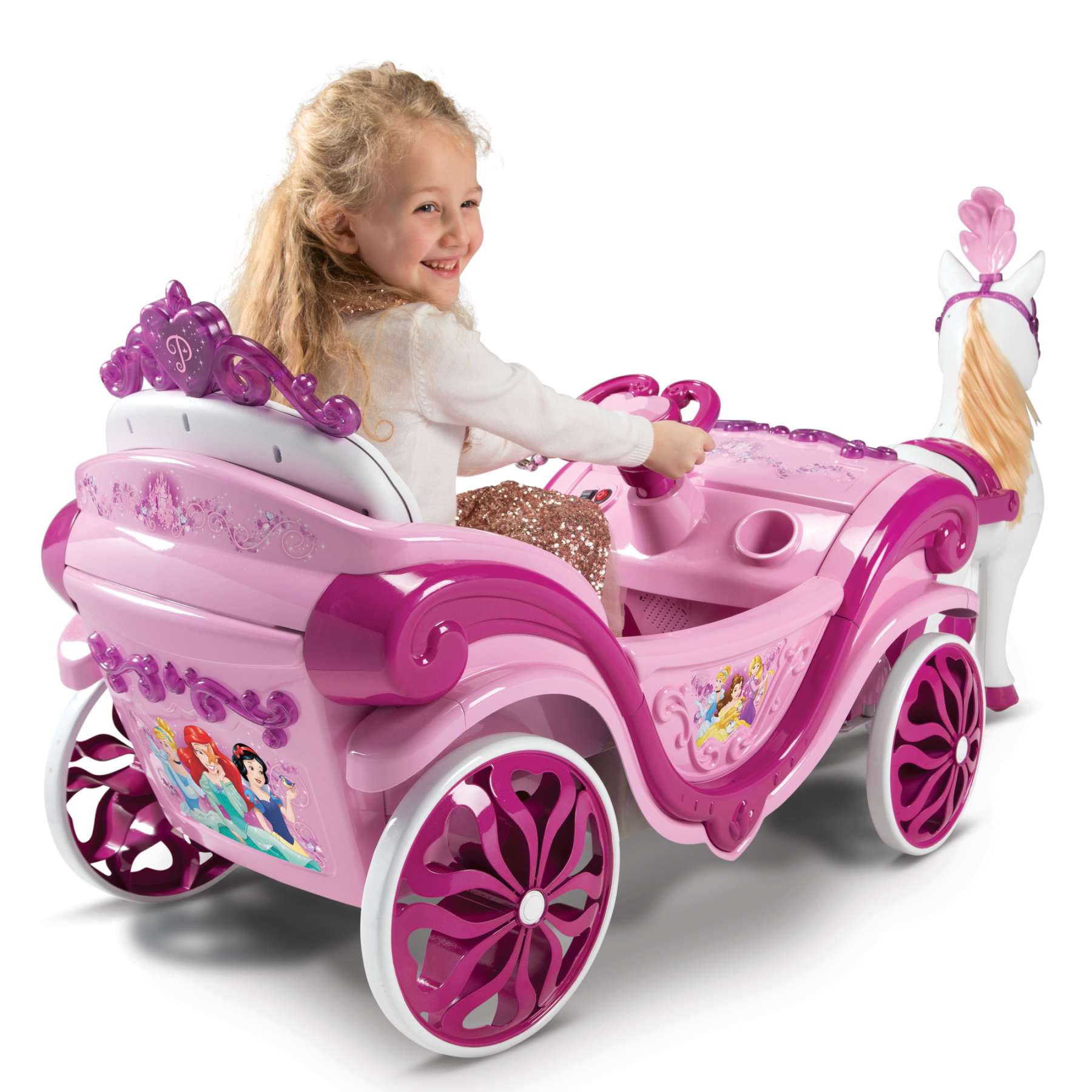 volare-disney-princess-pferdekutsche-elektro-ride-on-rosa image 6