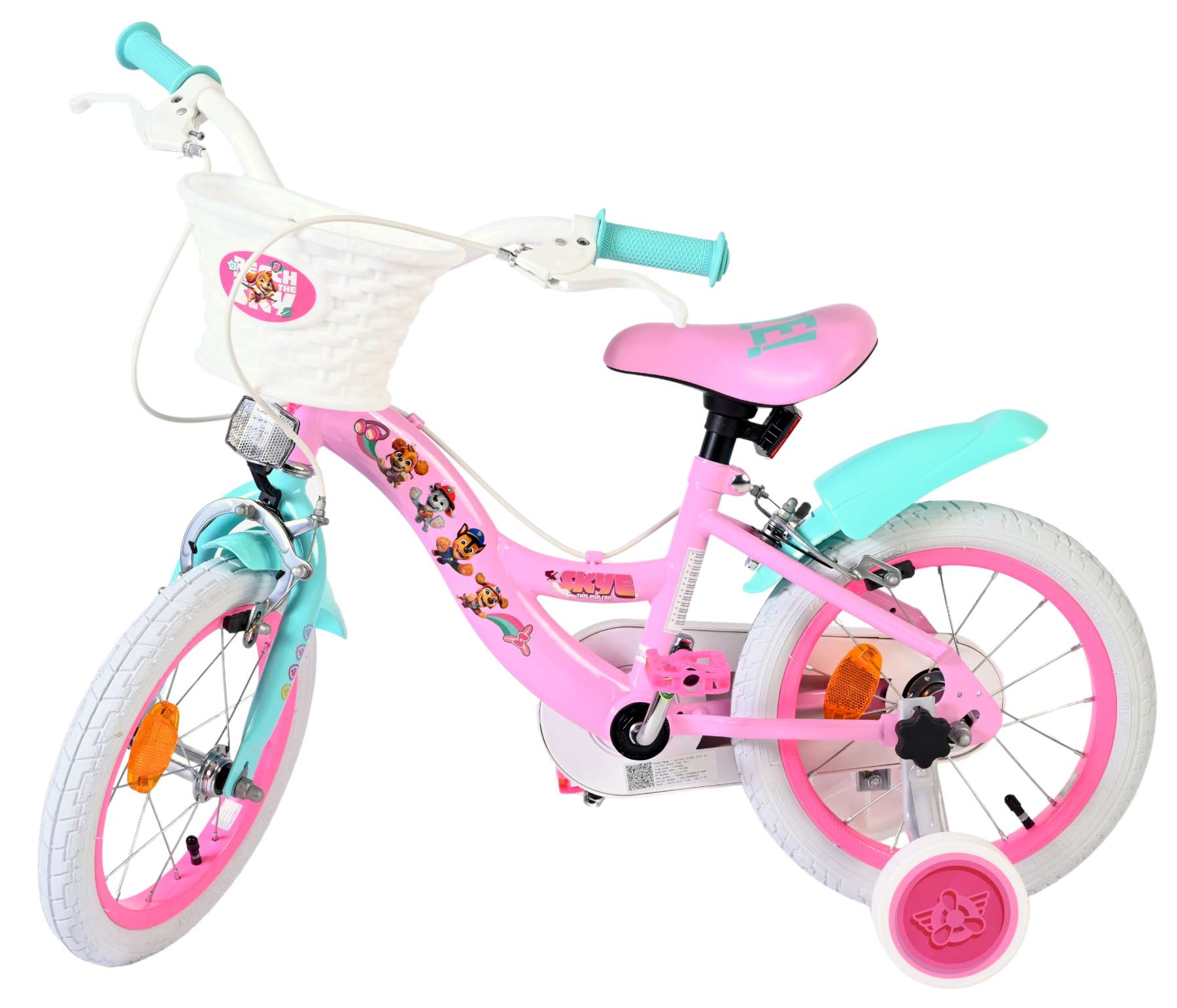 paw-patrol-14-zoll-kinderfahrrad-rosa-m-dchen-handbremse image 8