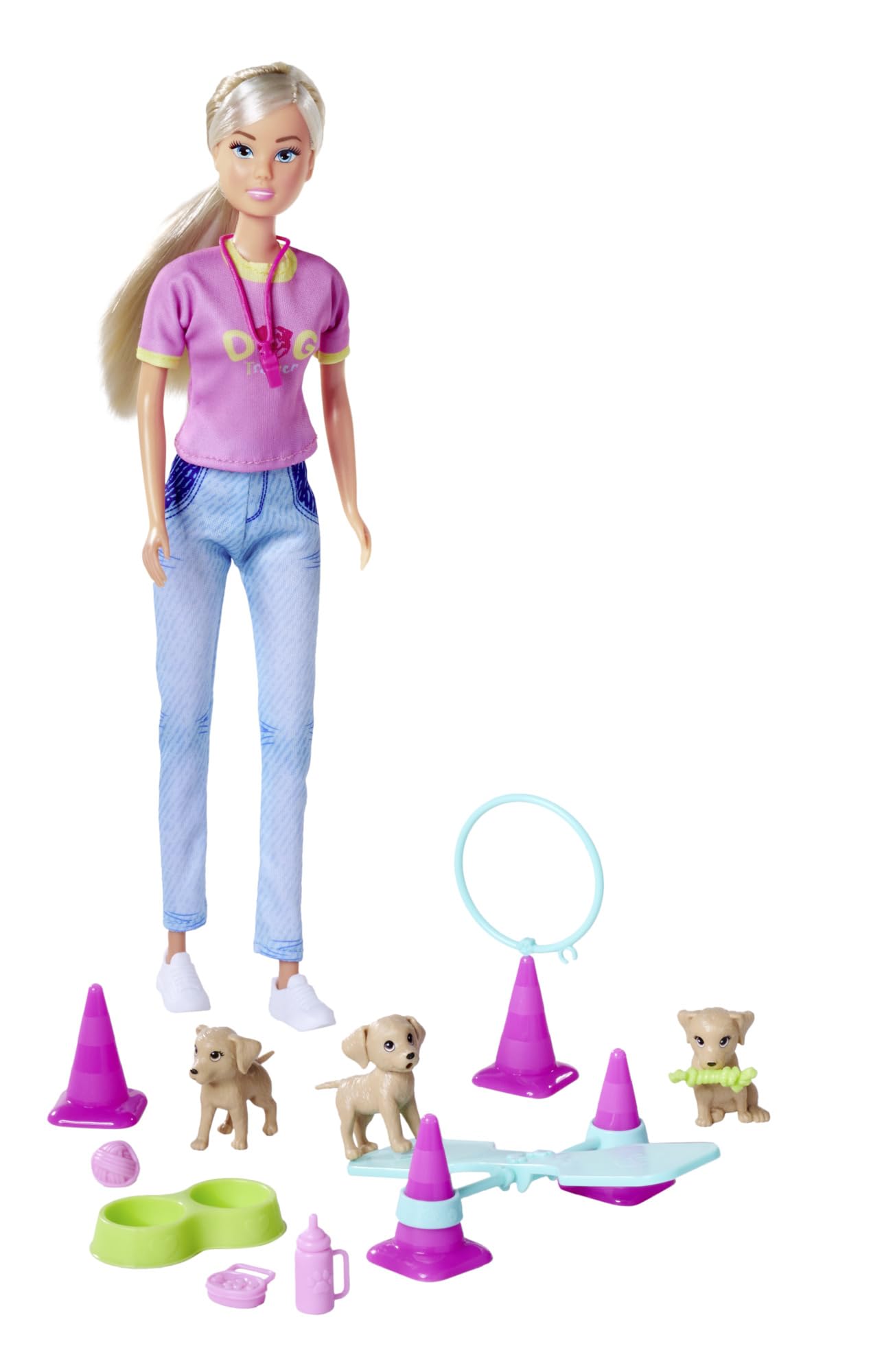 simba-steffi-love-dog-trainer-puppe-29cm-mit-hunden image 1