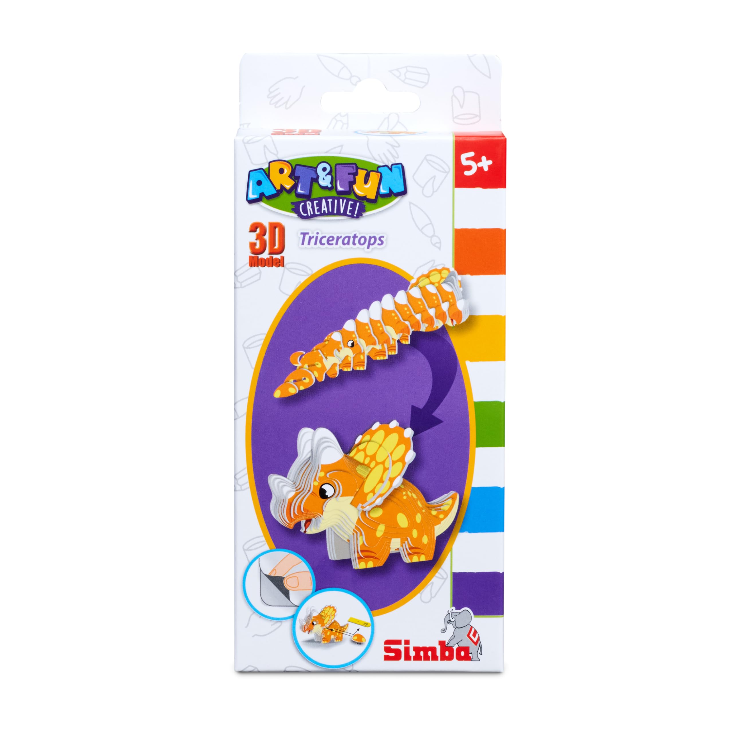 simba-art-fun-triceratops-3d-steckmodell-dinosaurier-ab-5-jahren image 7