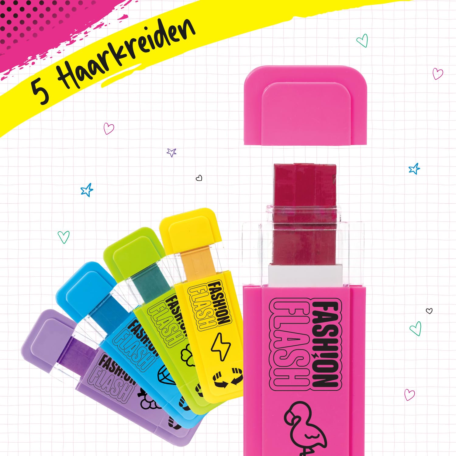 simba-fashion-flash-haarkreide-set-5-farben-auswaschbar-ab-5-jahren image 3