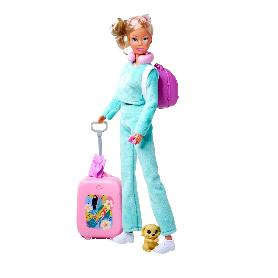 simba-steffi-love-travel-puppe-29cm-mit-koffer-7-teilig image 1