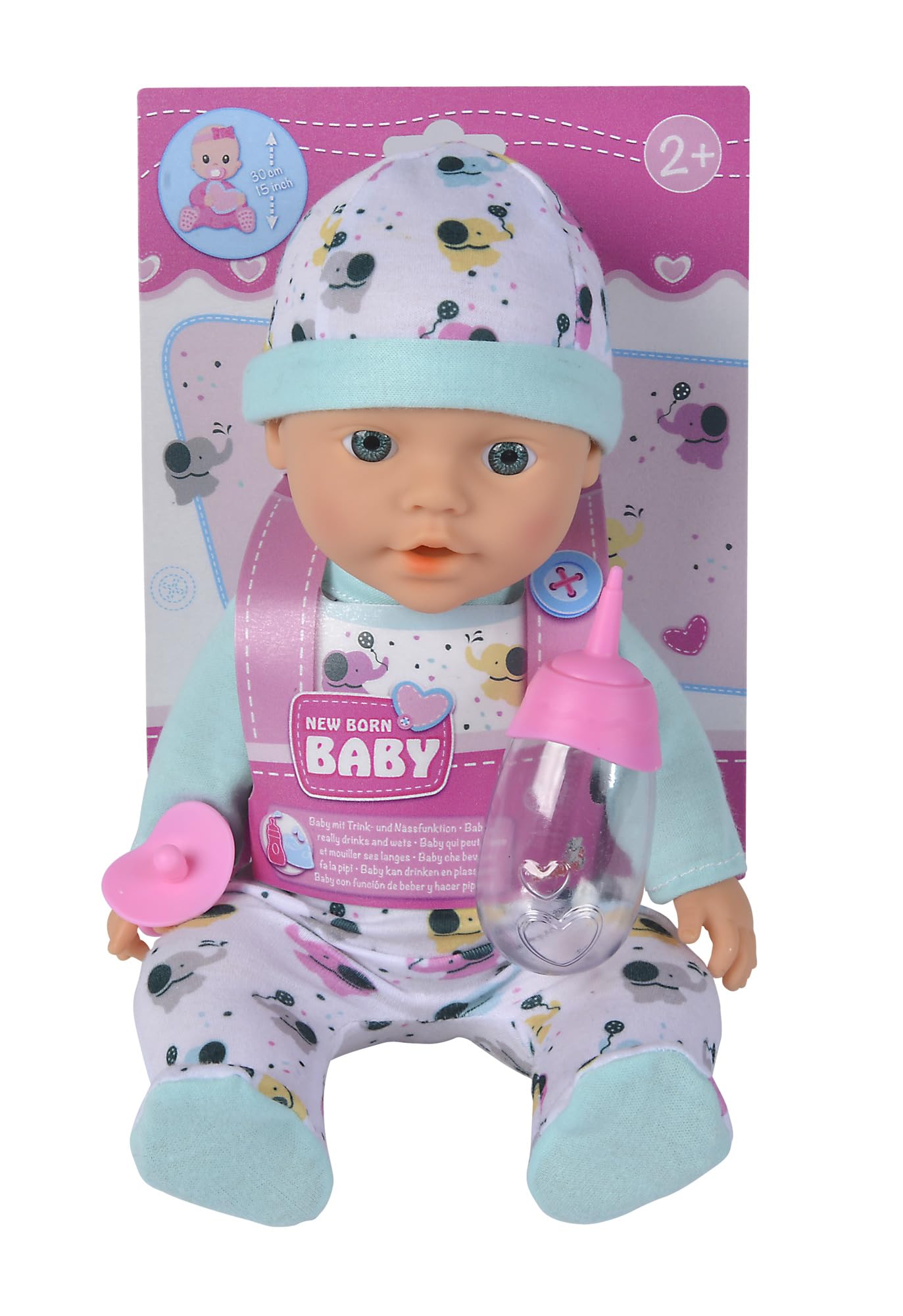 simba-new-born-baby-elefant-vollvinylpuppe-30cm-grau image 1