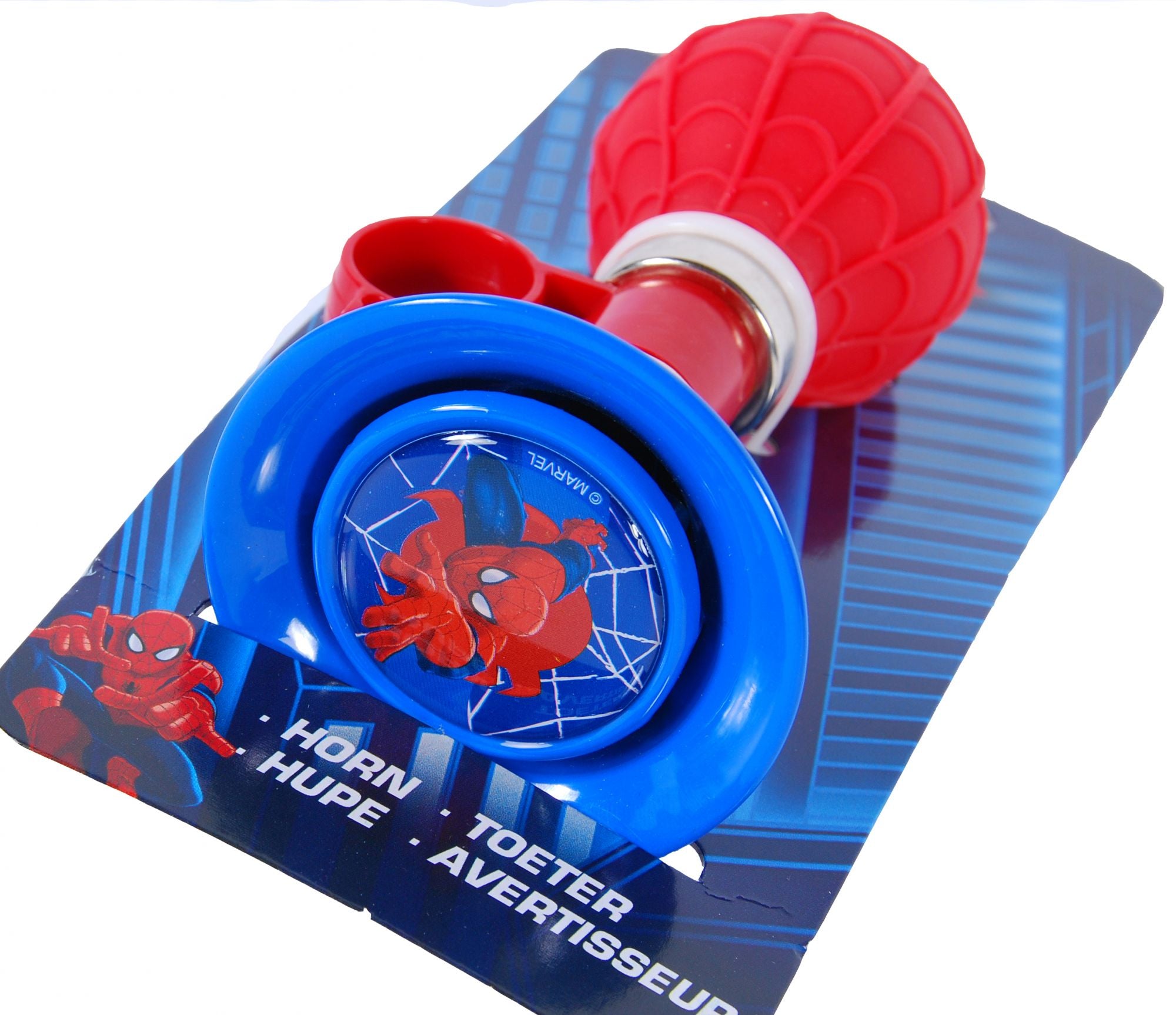 spider-man-fahrradhupe-rot-blau-jungen-kunststoff-metall image 2