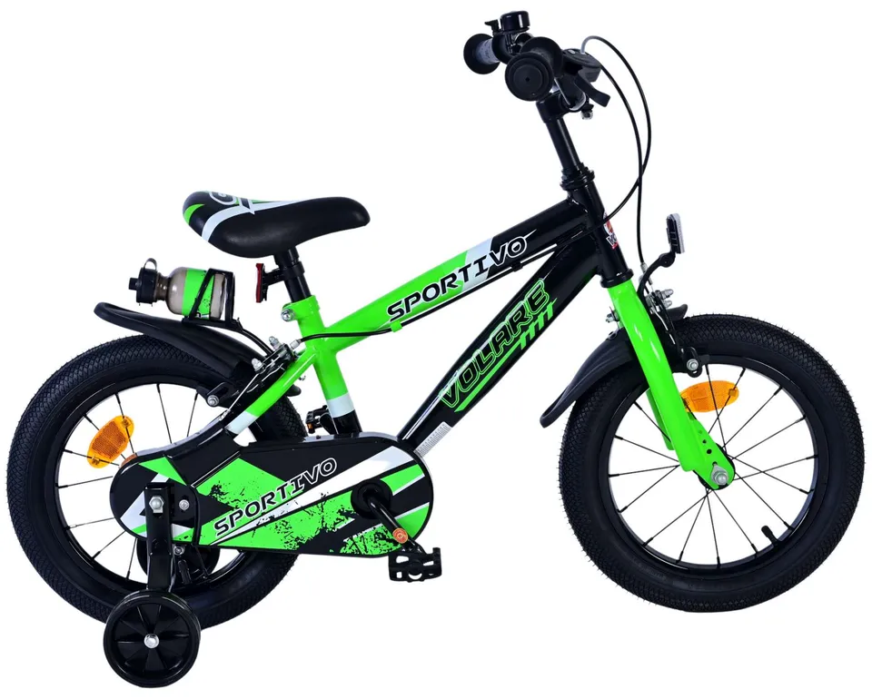 volare-sportivo-kinderfahrrad-14-zoll-gr-n-handbremsen image 1