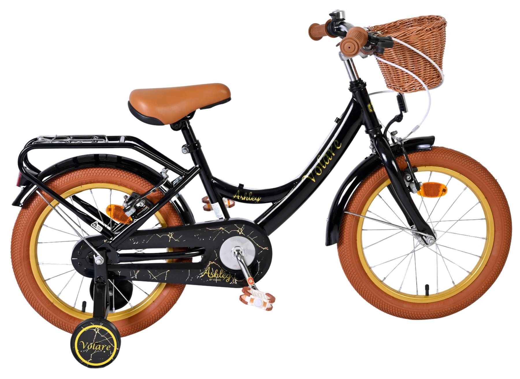 volare-ashley-16-zoll-kinderfahrrad-schwarz-m-dchen-handbremse image 1