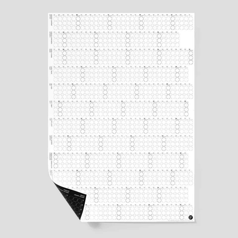 dot-on-high-dotsless-jahresplaner-2027-hochformat-wandplaner image 1