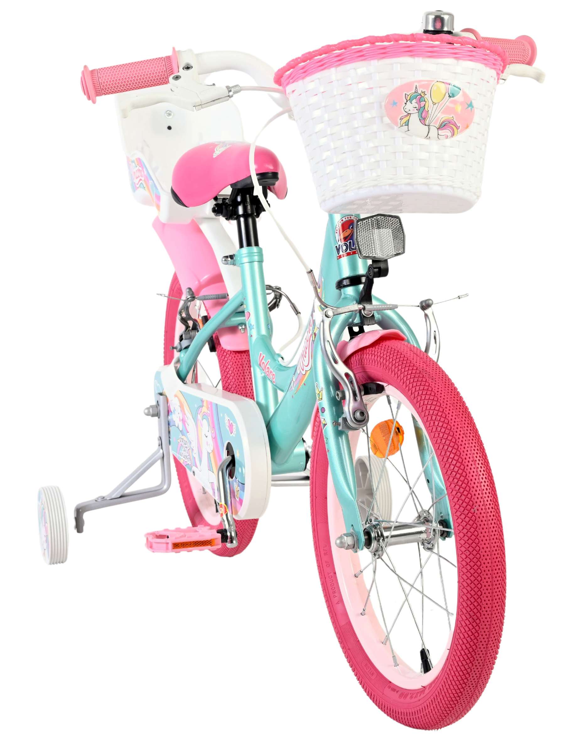 volare-unicorn-16-zoll-kinderfahrrad-gr-n-2-handbremsen image 5