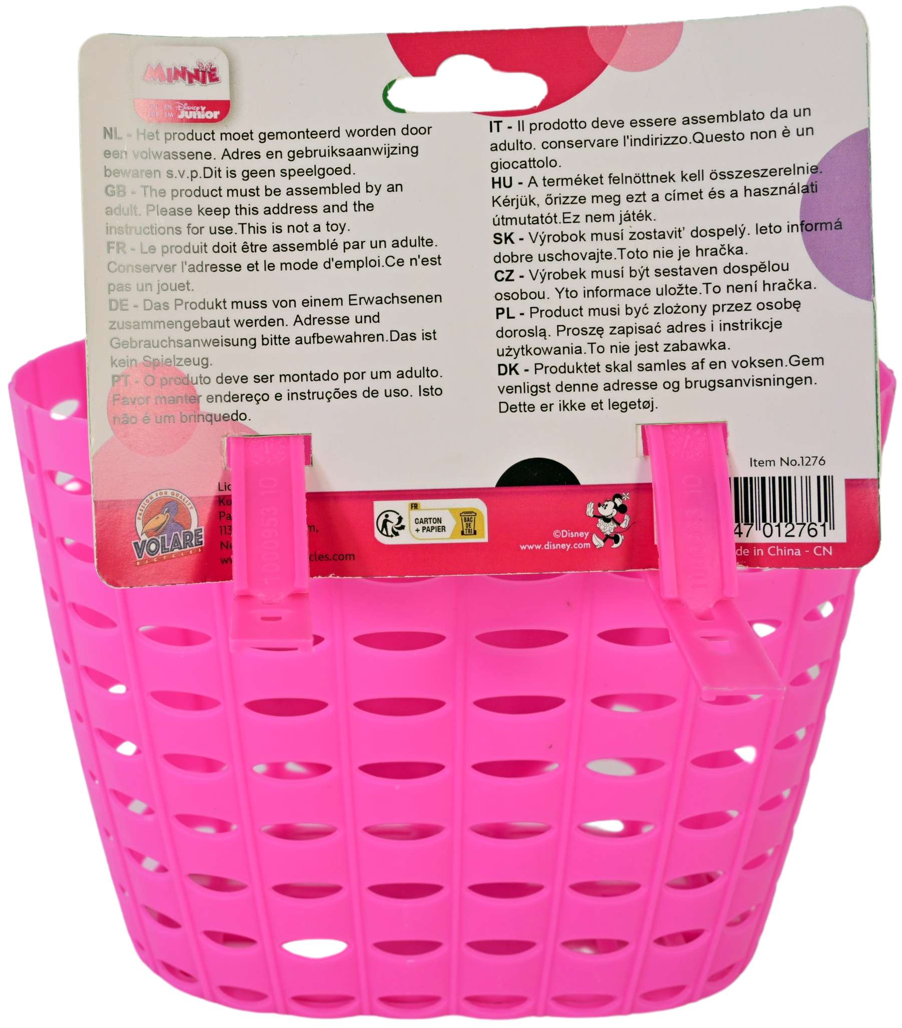 volare-disney-minnie-fahrradkorb-rosa-kunststoff-f-r-kinder image 2