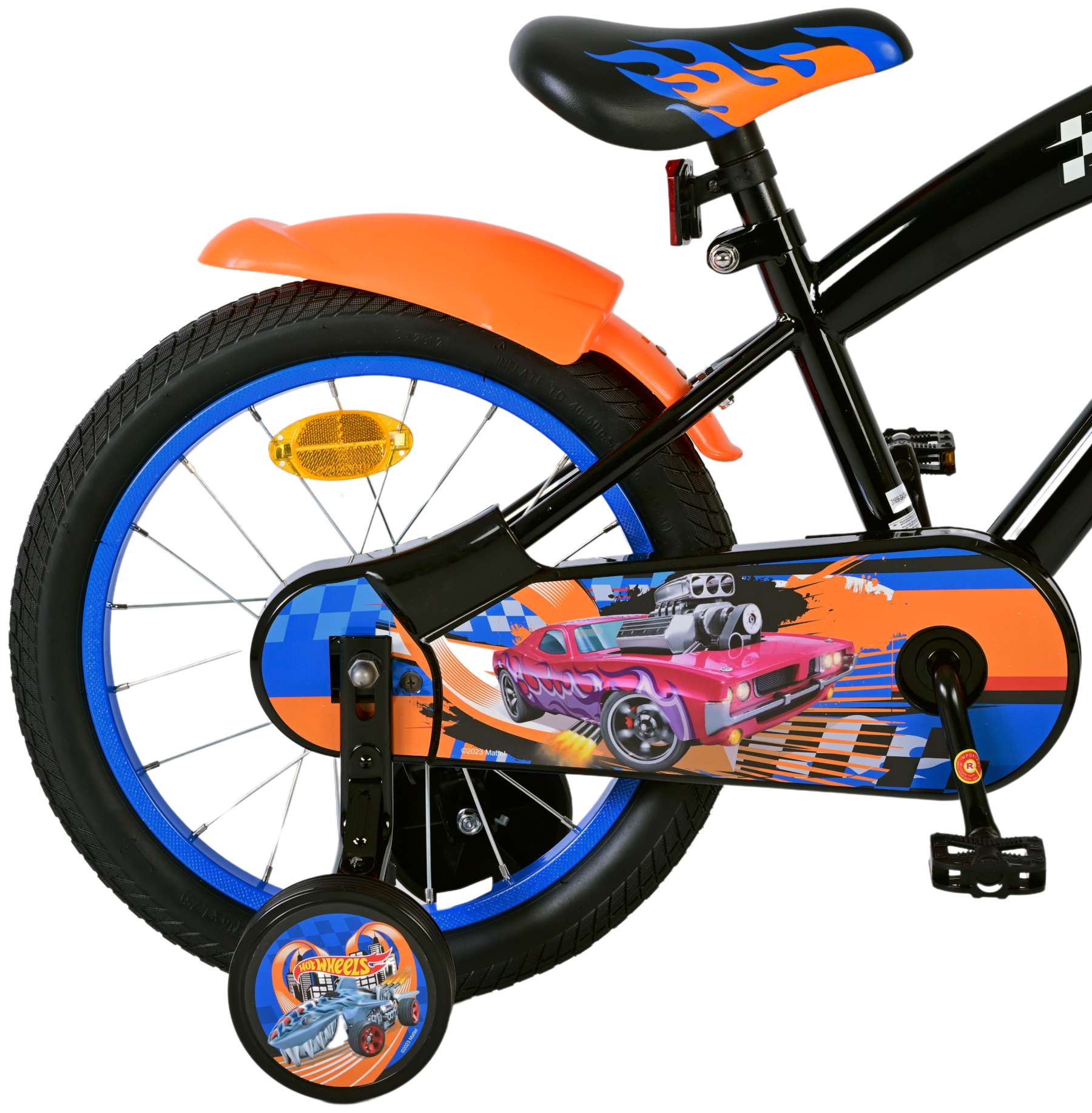 volare-hot-wheels-16-zoll-kinderfahrrad-schwarz-orange-jungen image 3