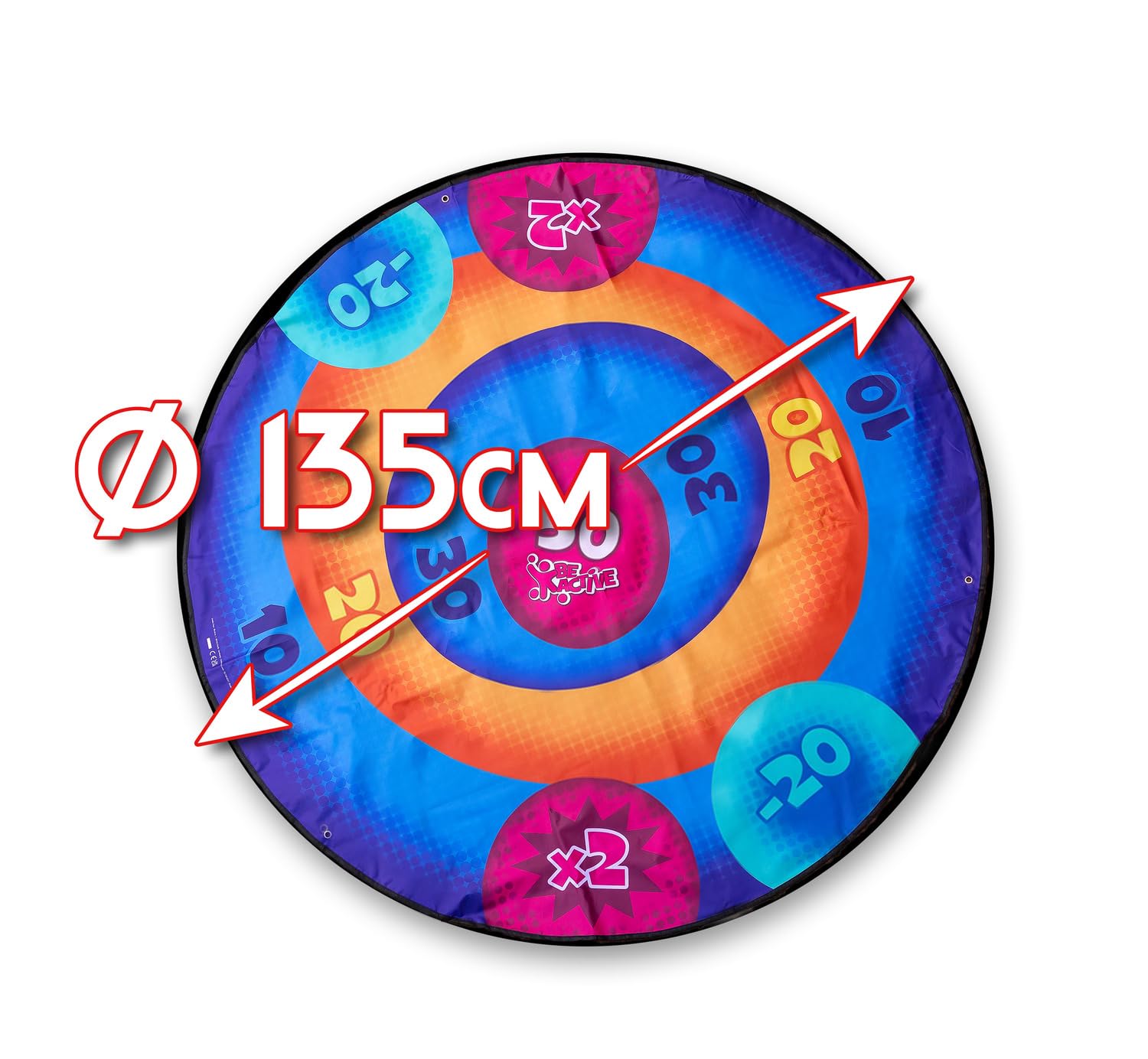 simba-park-dart-wurfspiel-xxl-zielscheibe-132cm-3-pfeile image 3