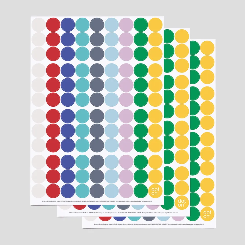 dot-on-claudes-dots-klebepunkte-3er-set-20-mm-monet-farben image 1