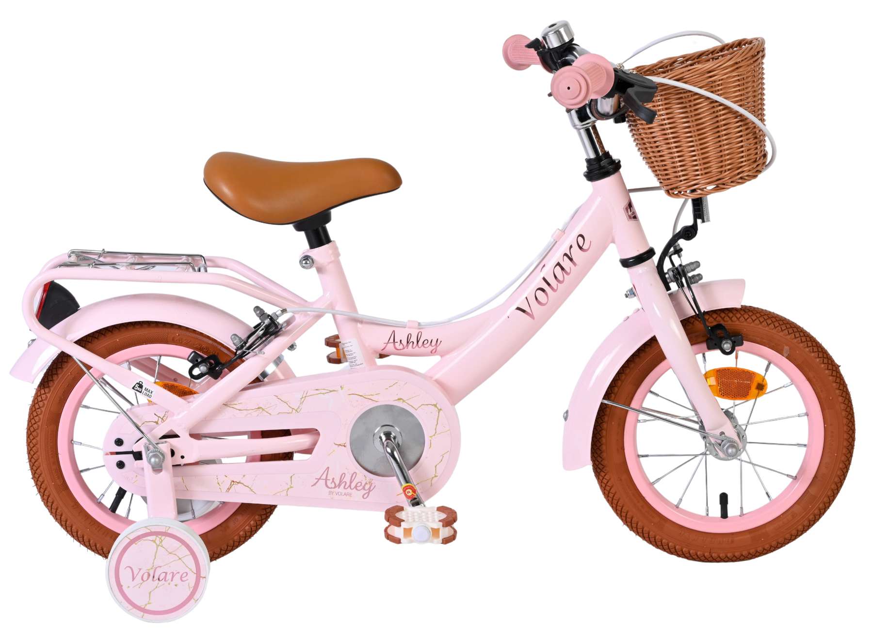volare-ashley-12-zoll-kinderfahrrad-rosa-handbremsen image 1