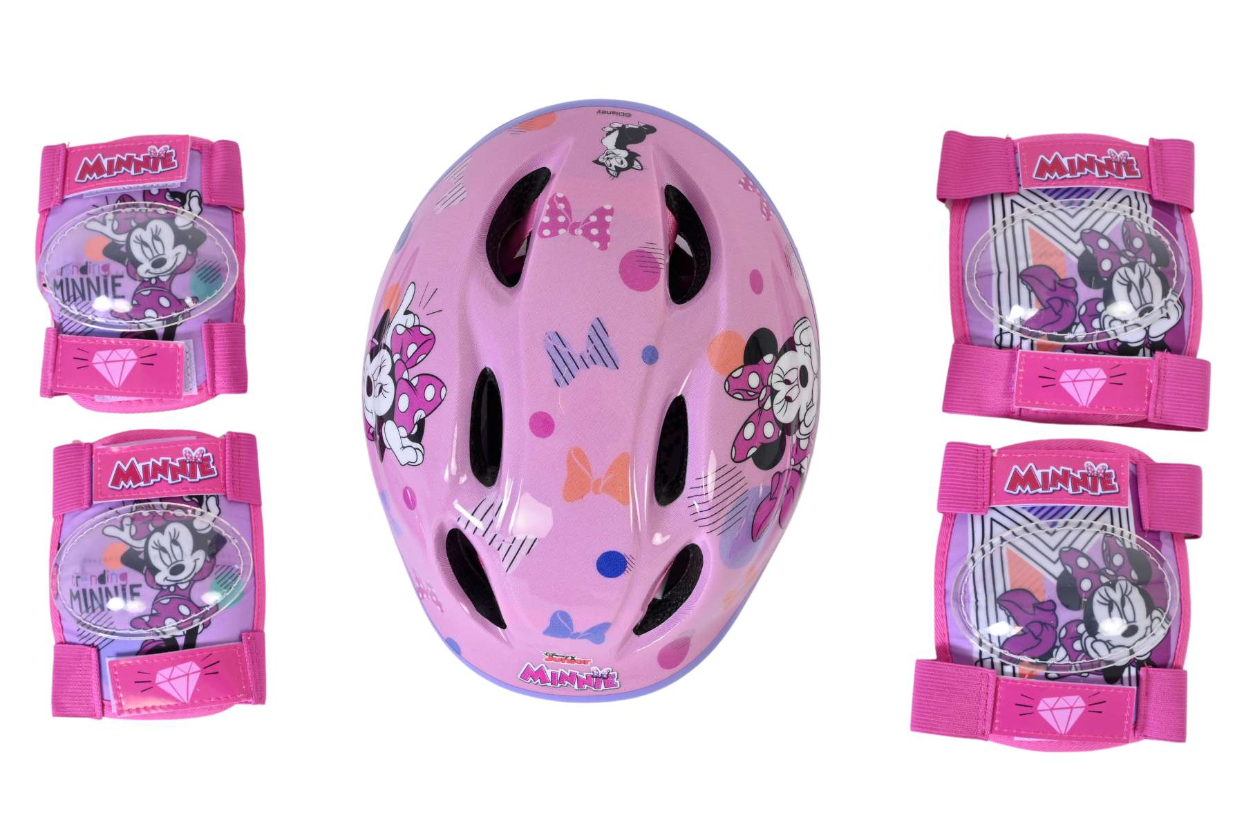 disney-minnie-schutzset-helm-knieschoner-m-dchen-mit-tasche image 3