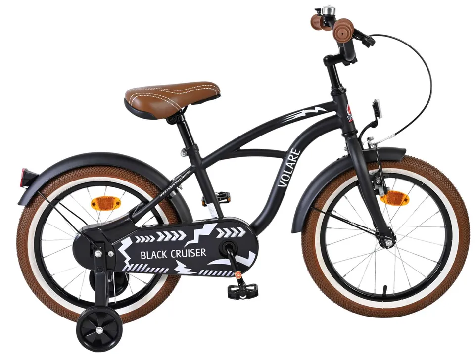 volare-black-cruiser-16-zoll-kinderfahrrad-schwarz-jungen image 1