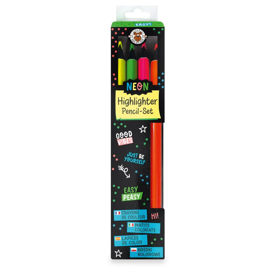 trendhaus-alles-f-r-die-schule-neon-highlighter-pencil-4er image 1