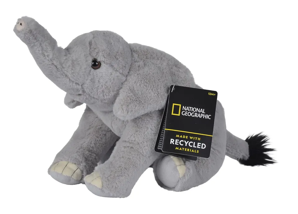 simba-disney-national-geographic-elefant-pl-schtier-25cm-grau image 1