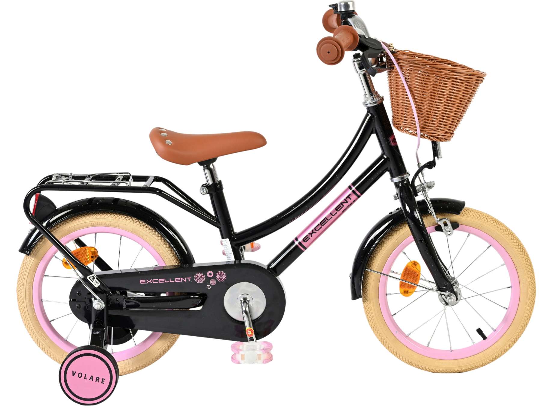 volare-excellent-14-zoll-kinderfahrrad-m-dchen-schwarz image 1