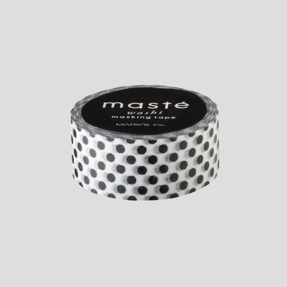 mast-washi-tape-dotty-dots-schwarz-15-mm-x-7-m image 1
