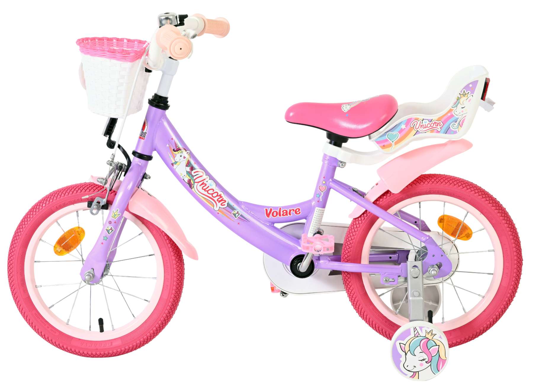 volare-unicorn-14-zoll-kinderfahrrad-lila-st-tzr-der image 7