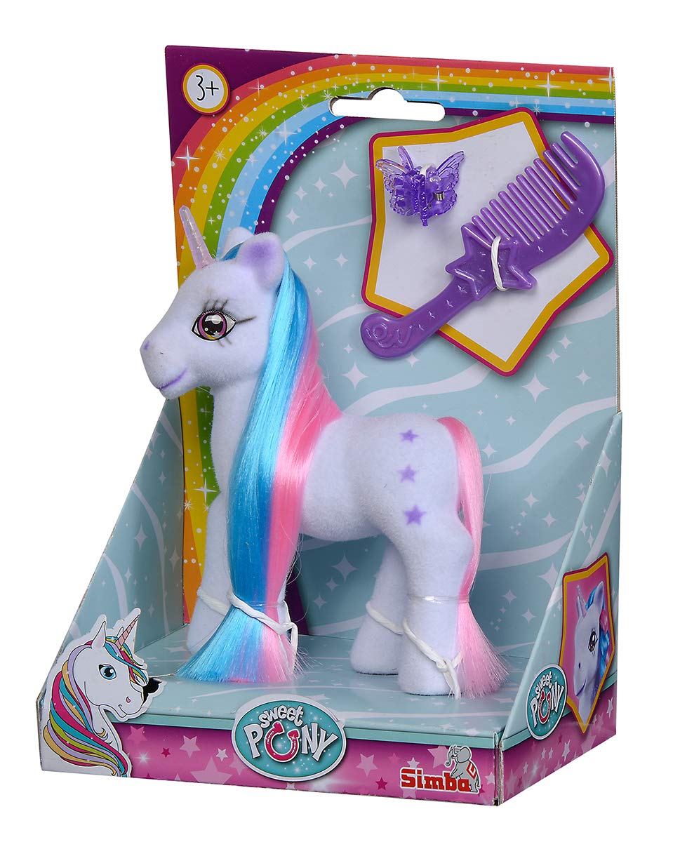 simba-pet-zoo-einhorn-beflockt-mit-kamm-wei-14cm image 2