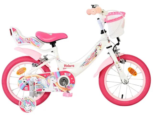 volare-unicorn-14-zoll-kinderfahrrad-wei-mit-st-tzr-dern image 1