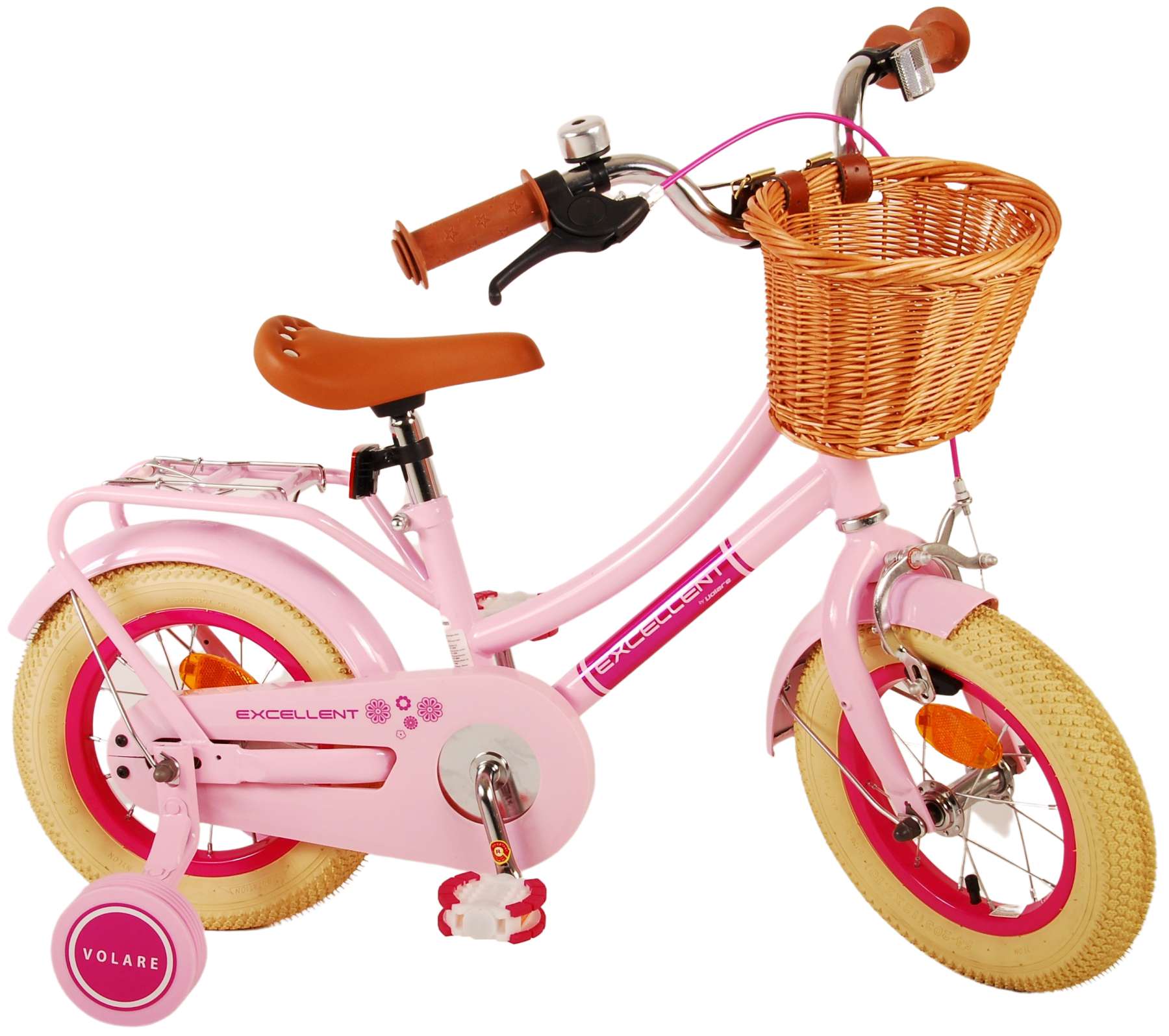 volare-excellent-12-zoll-kinderfahrrad-rosa-m-dchen-outlet image 3