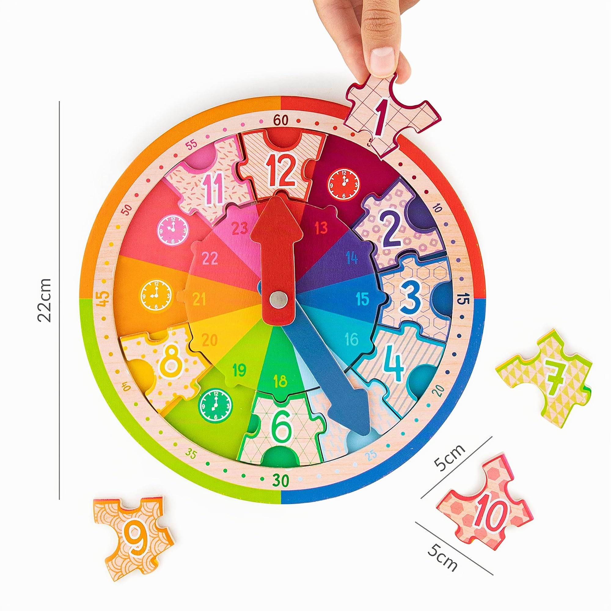 trendhaus-abc-champions-956491-lernuhr-holz-mit-puzzle-ab-5-jahren image 4