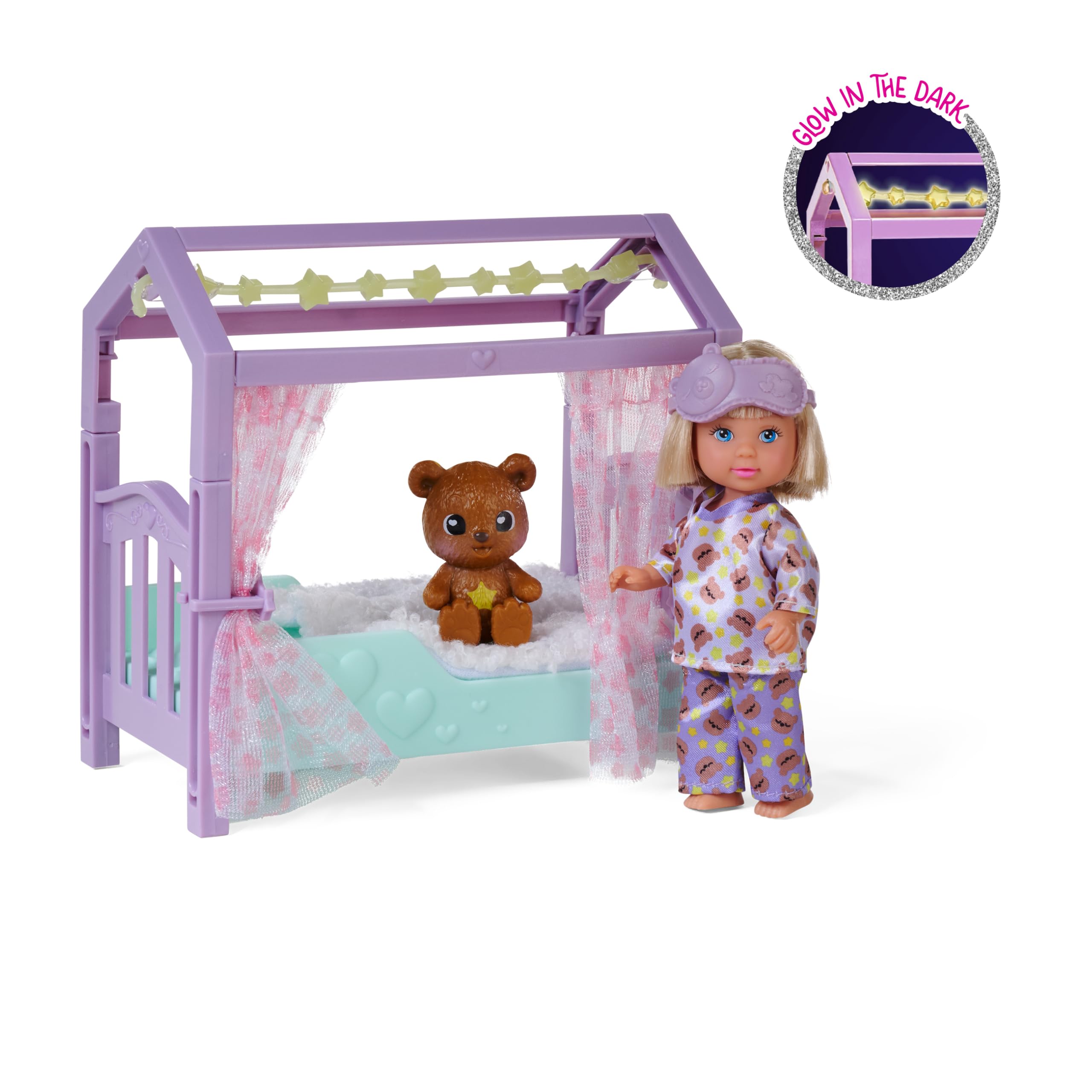 simba-evi-love-teddy-bed-spielpuppe-12cm-mit-bett-glow-in-dark image 2