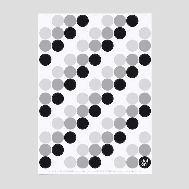 dot-on-uncoloured-dots-klebepunkte-20-mm-schwarz-wei-107-st-ck image 1