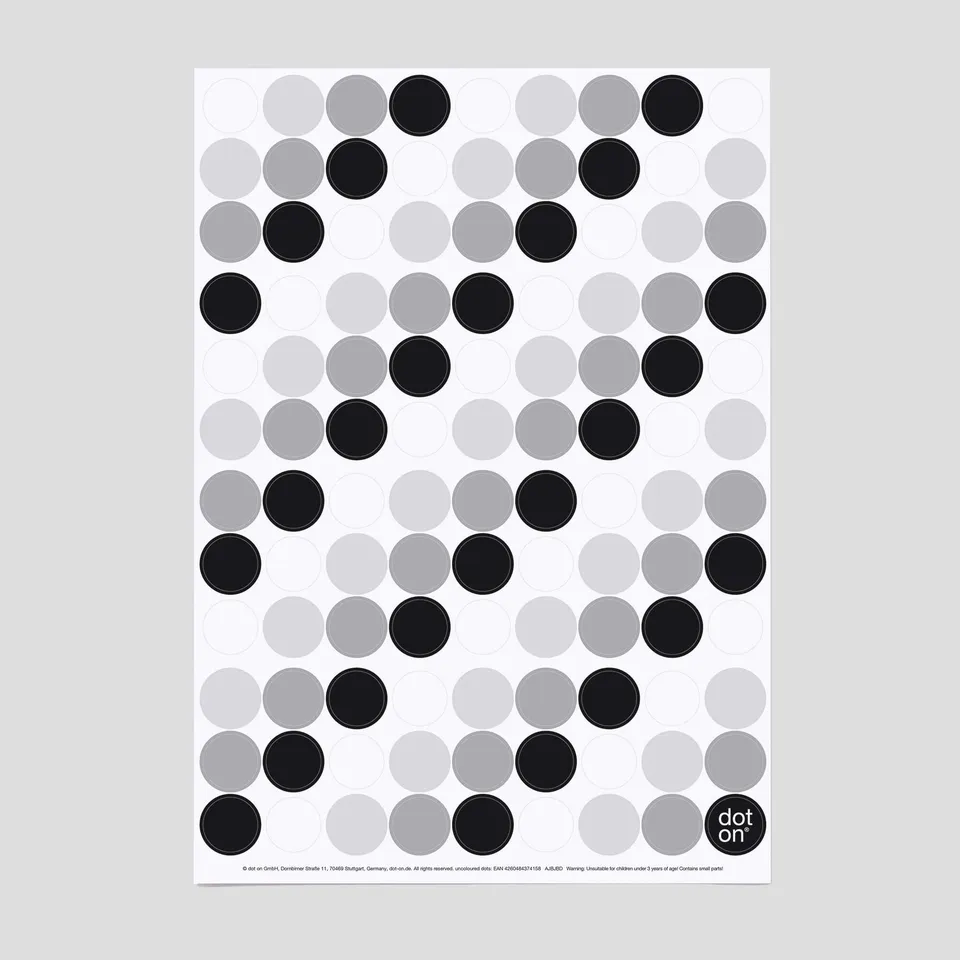 dot-on-uncoloured-dots-klebepunkte-20-mm-schwarz-wei-107-st-ck image 1