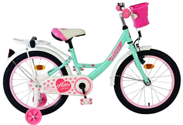 volare-ashley-18-zoll-kinderfahrrad-gr-n-m-dchen-korb image 1