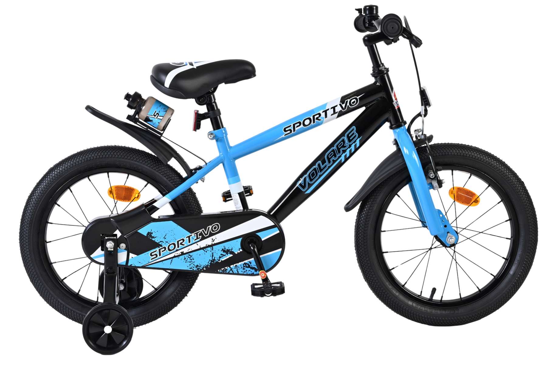 volare-sportivo-jungenfahrrad-16-zoll-blau-mit-trinkflaschenhalter image 1