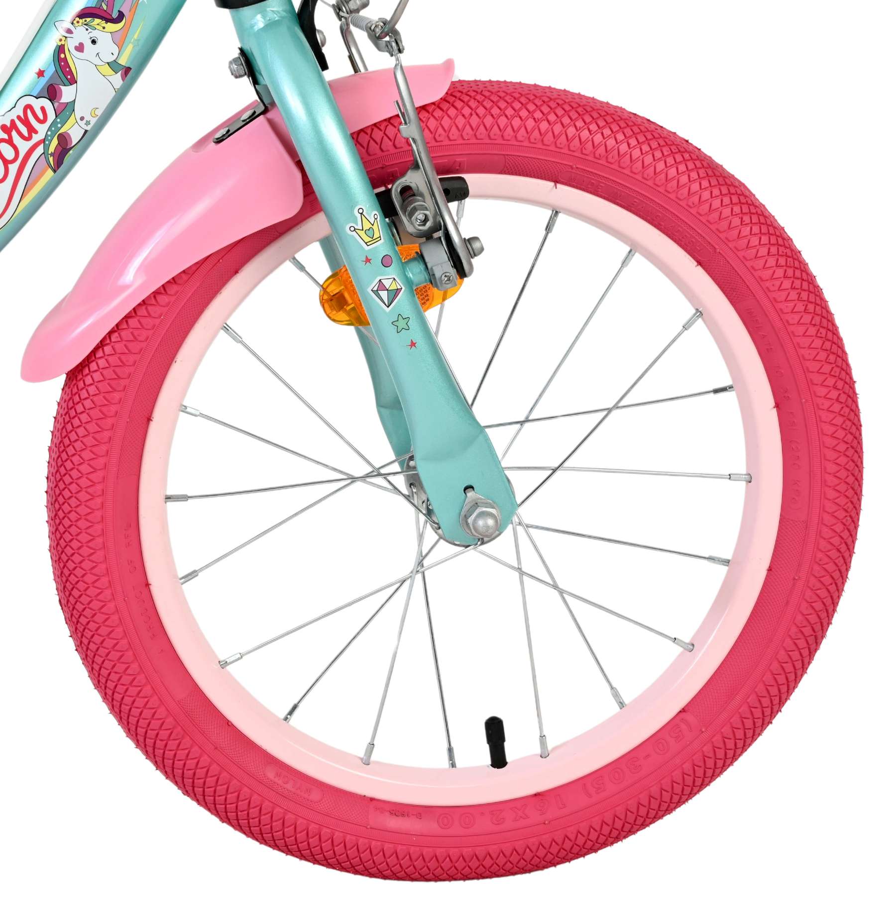 volare-unicorn-16-zoll-kinderfahrrad-gr-n-2-handbremsen image 3