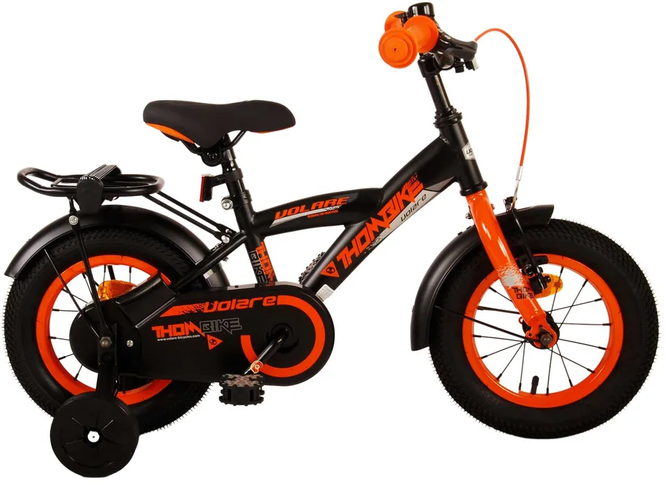 volare-thombike-12-zoll-kinderfahrrad-schwarz-orange-jungen image 1