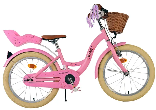 volare-blossom-18-zoll-m-dchenfahrrad-rosa-puppenkorb image 1