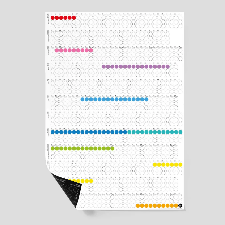 dot-on-high-rainbow-jahresplaner-2027-mit-klebepunkten image 1