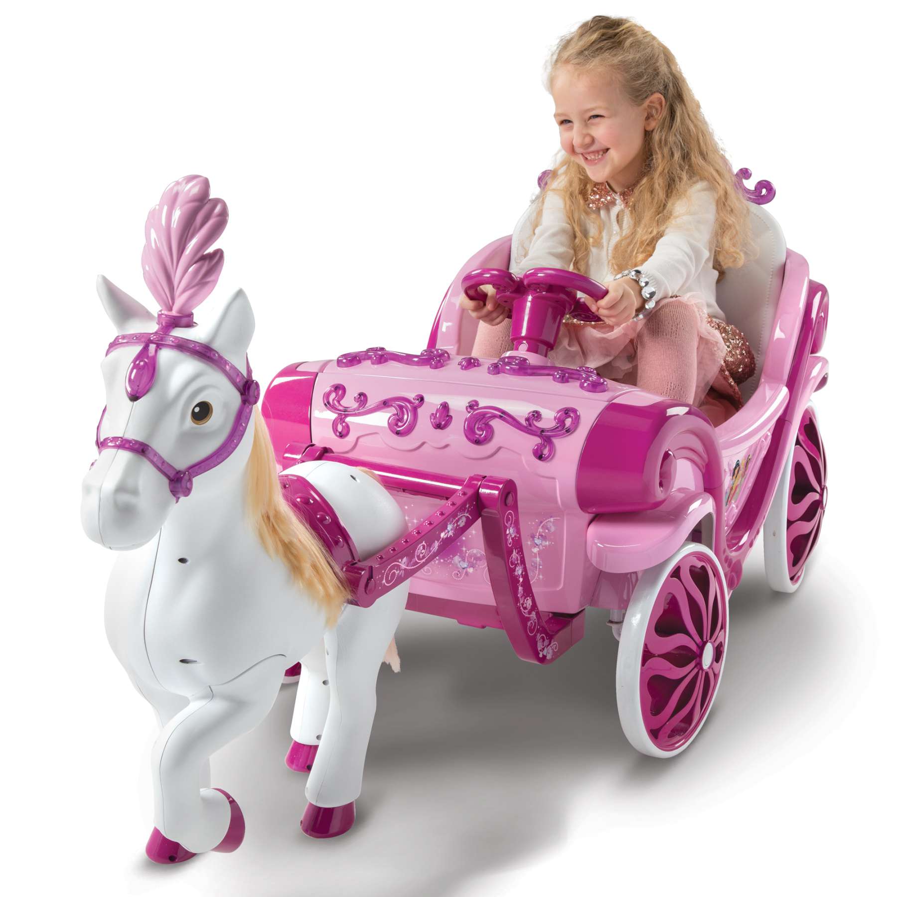 volare-disney-princess-pferdekutsche-elektro-ride-on-rosa image 5